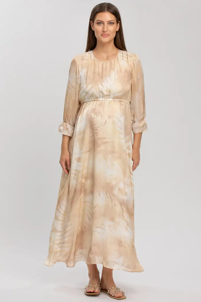Pietro Brunelli Maternity JASMINE QA66 | Abito Premaman in Chiffon Stampato
