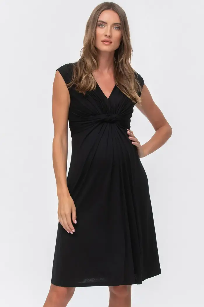 Pietro Brunelli Maternity PAPAVER | Abito Premaman e Allattamento Nero Black