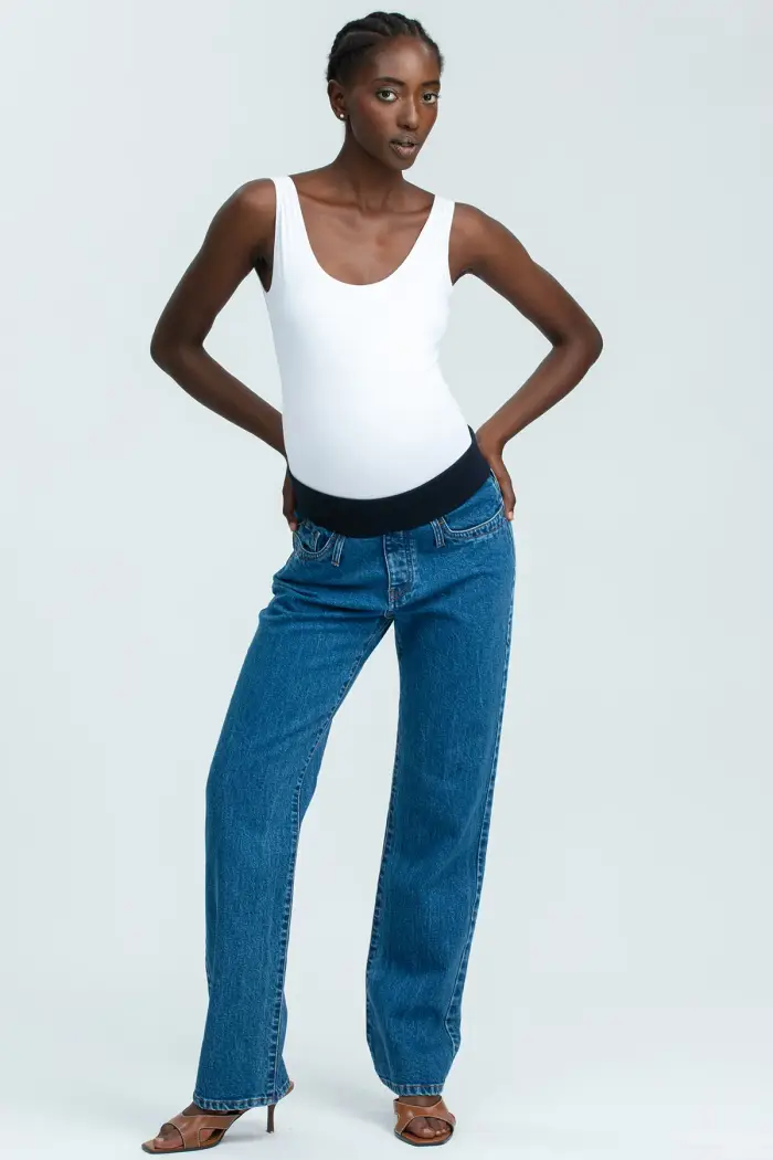 Pietro Brunelli Maternity REGULAR STRAIGHT WC80 | Jeans Premaman a Gamba Dritta Blue
