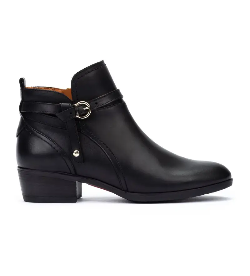per donna. W1U-8901C1 Stivaletti Daroca in pelle nera (36), Nero, 3 a 5cm, Cerniera, Casual