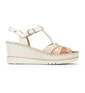 Pikolinos per donna W3Z-1836C1 Sandali in pelle Aguadulce bianco sporco, 5 a 8cm, Fibbia, Casual