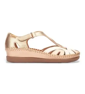 per donna W8K-1569CLC1 Scarpe in pelle Gold Cadaques (41), Oro, 3 a 5cm, Velcro, Casual Naturale