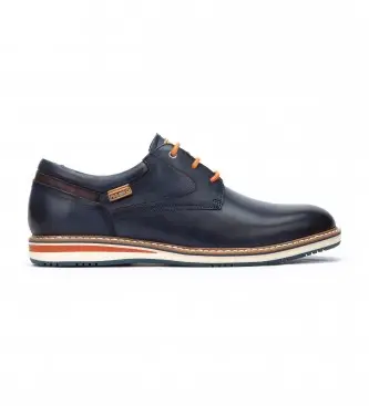 Pikolinos per uomo M1T-4050C1 Scarpe Avila in pelle M1T-4050C1 blu scuro, Basso, 1 a 3 cm, Stringhe, Casual, Navy