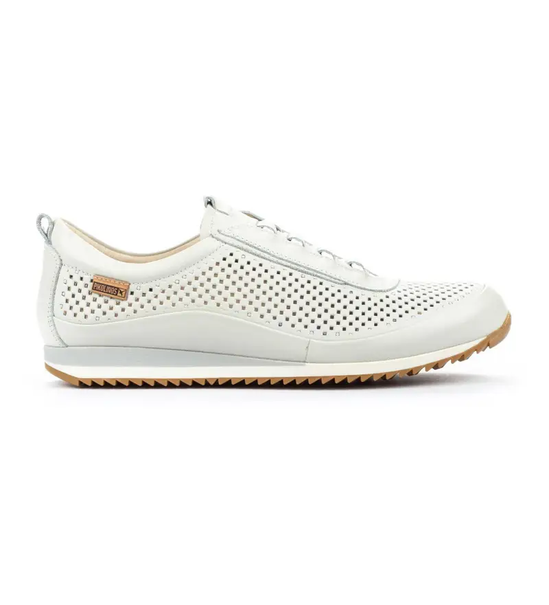 Pikolinos per uomo. M2A-6252 Sneaker bianche in pelle Liverpool, Bianco, Basso, Stringhe, Casual, Classico