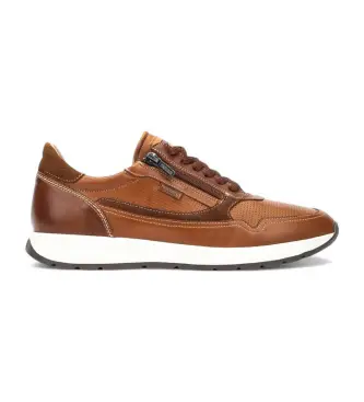 Pikolinos per uomo M2B-6263C1 Scarpe da ginnastica in pelle marrone Getafe, Basso, Stringhe, Cerniera, Casual