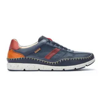 Pikolinos per uomo M4U-6046C1 Sneakers in pelle blu navy Fuencarral, Basso, Stringhe, Casual