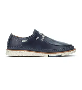 Pikolinos per uomo M6L-4274C1 Scarpe San Juan in pelle blu, Basso, Stringhe, Casual