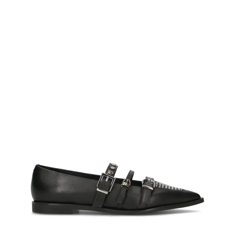 PINKO Ballerina donna nera in pelle Vario
