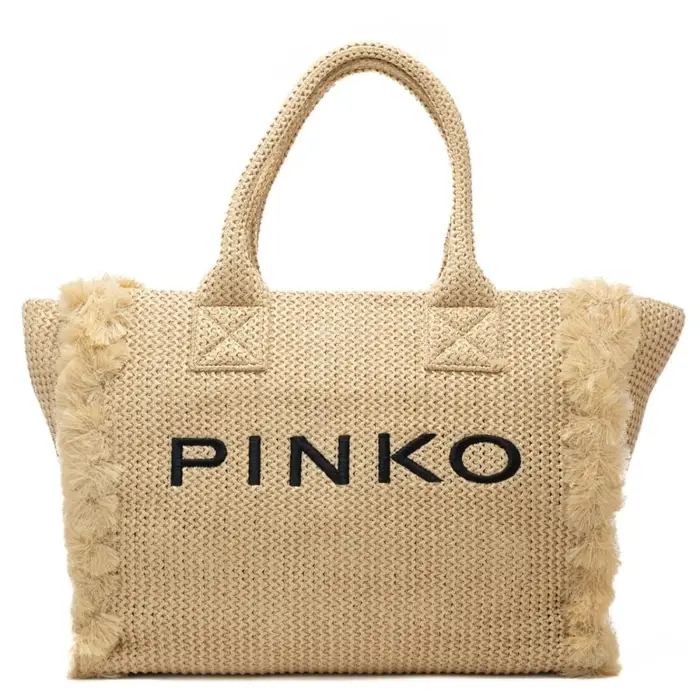 borsa a spalla da donna in tessuto intrecciato paglia nero