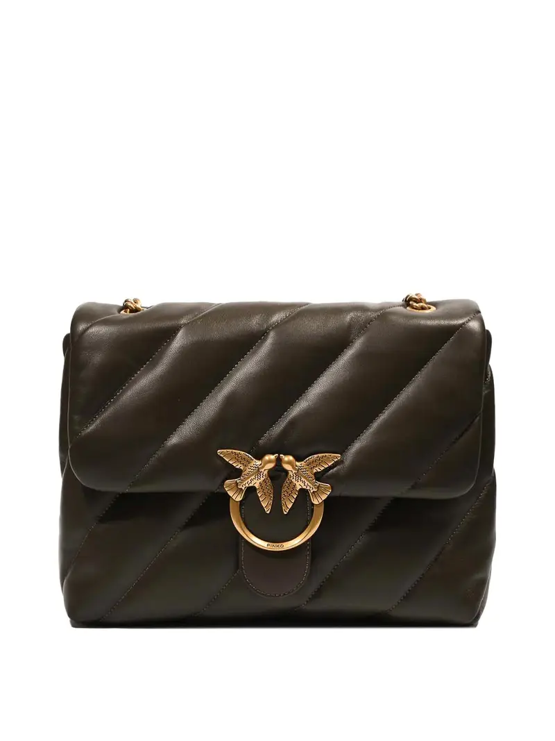Pinko Borsa Big Love Puff Maxi Quilt Verde Fango