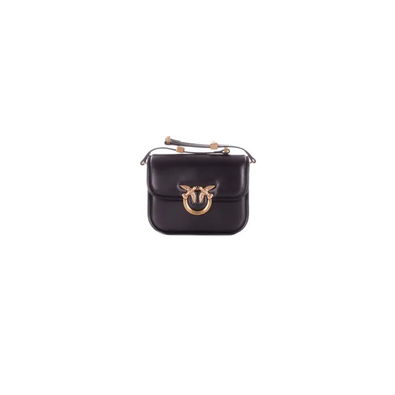 PINKO Borsa Donna Nero gold Love box bag fl mini nappa