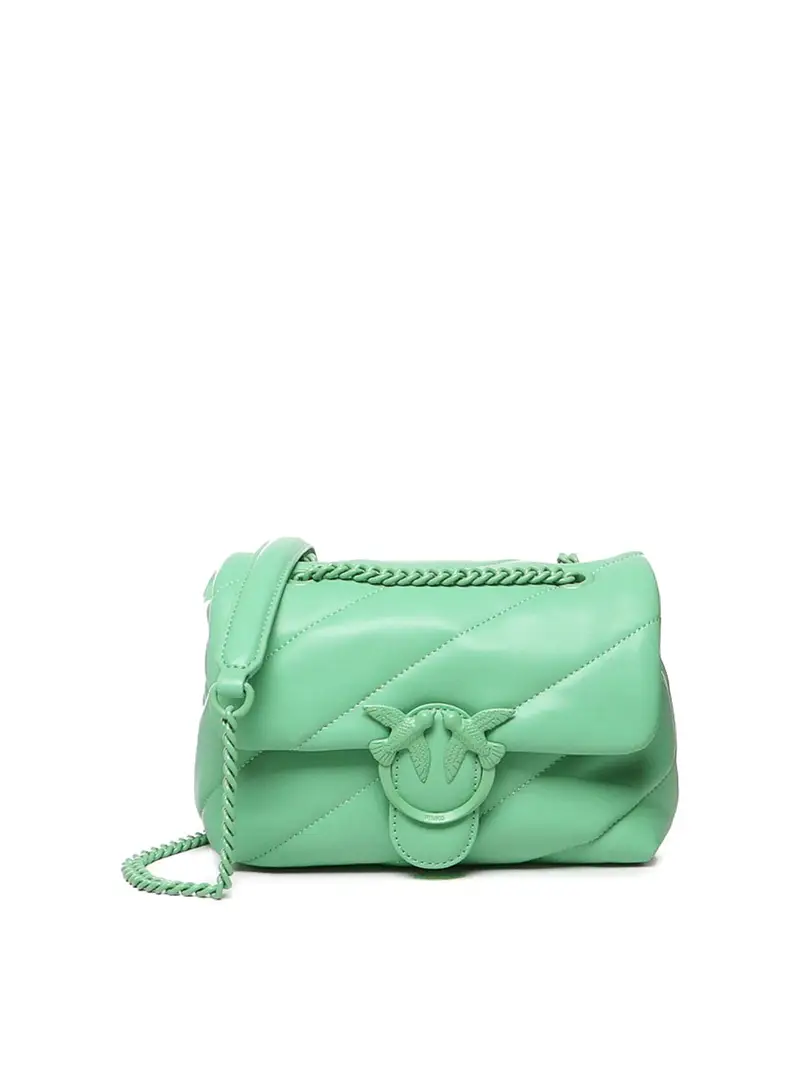 Pinko Borsa Mini Love Puff In Nappa Color Block Verde