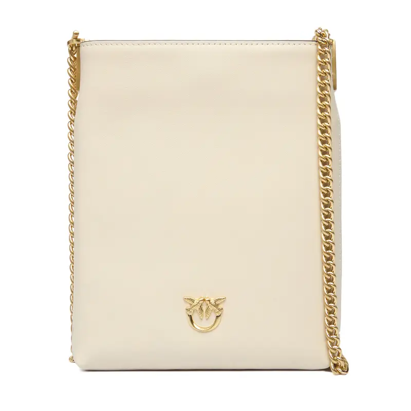 PINKO Borsetta Flat Satchel AI 25-26 PCPL 105352 A0QO Écru Écru