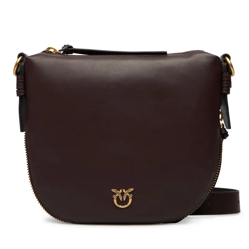 PINKO Borsetta Hobo Zip Around Mini Ai 25-26 PLTT 105332 A0QO Bordeaux