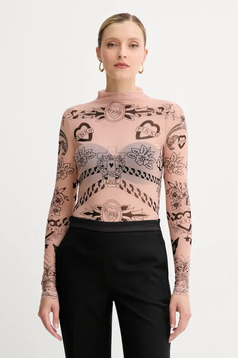 pinko camicetta donna colore beige 105798 A2VM