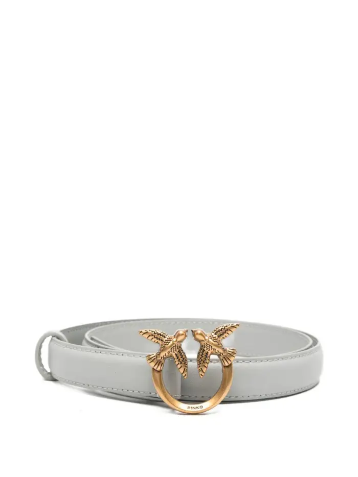 Cintura in pelle con fibbia logo