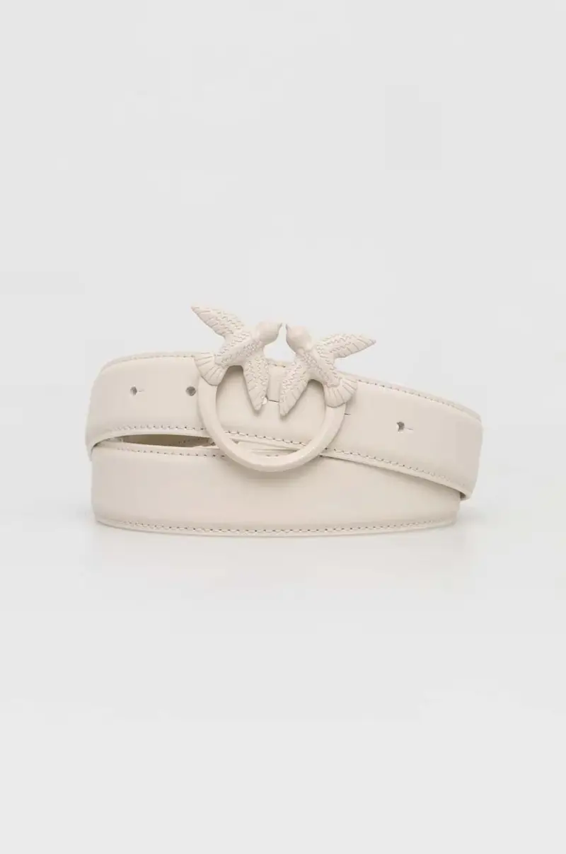 pinko cintura in pelle donna colore bianco
