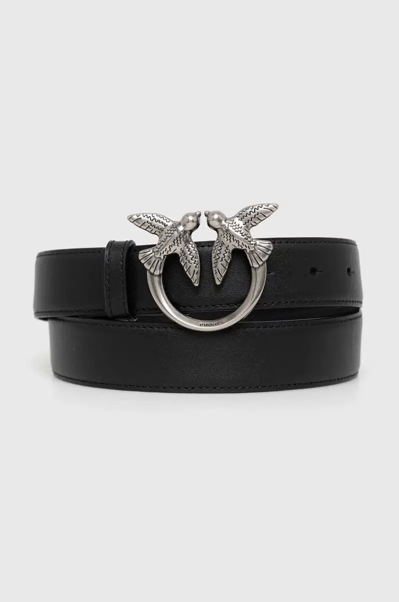 pinko cintura in pelle donna colore nero