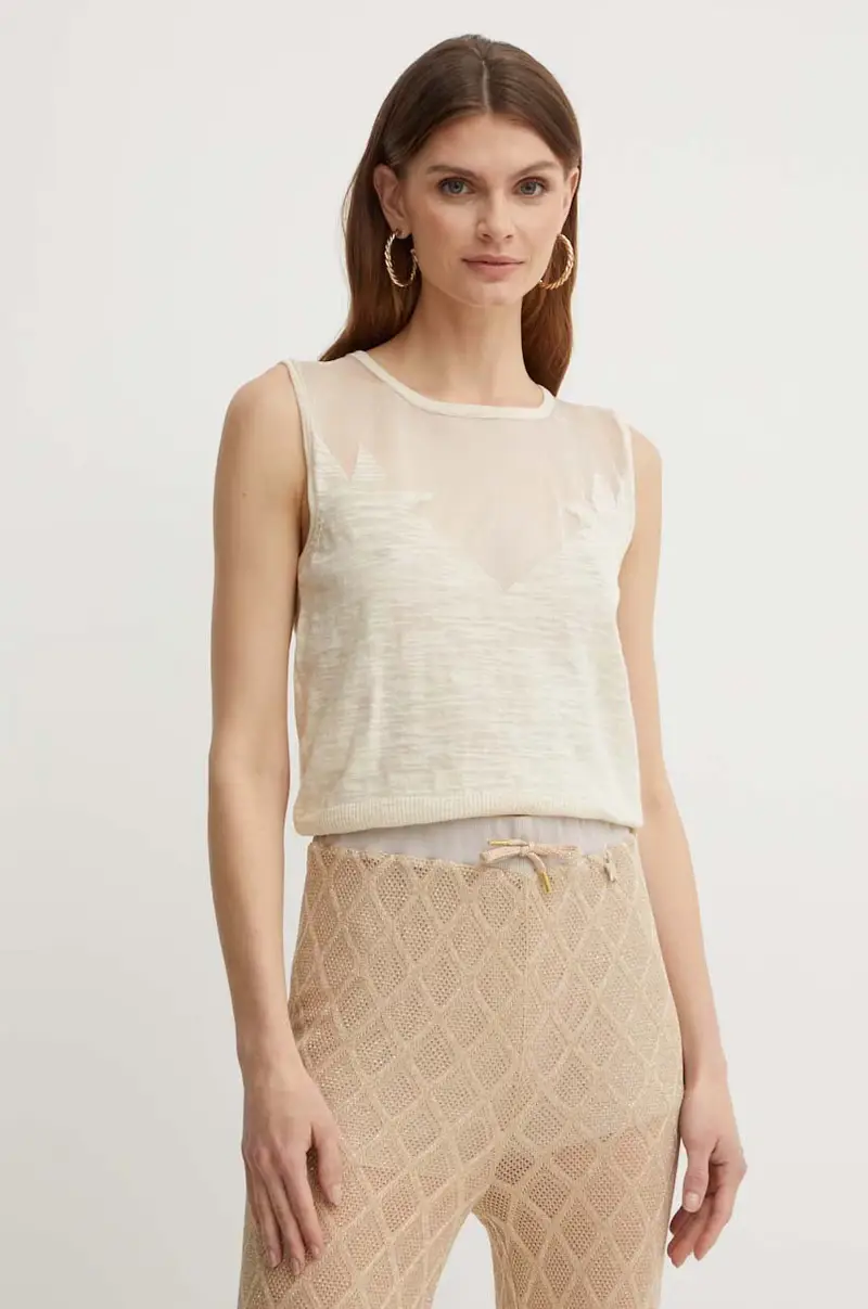 Pinko Gilet Donna Beige 3568917