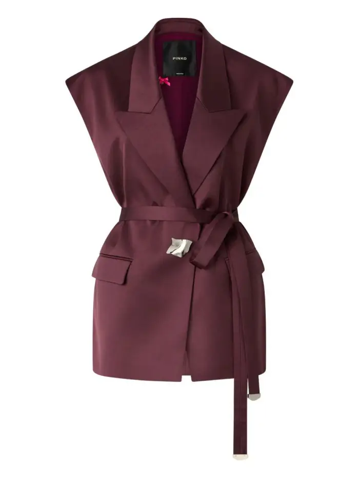 Gilet sartoriale in acetato con cintura
