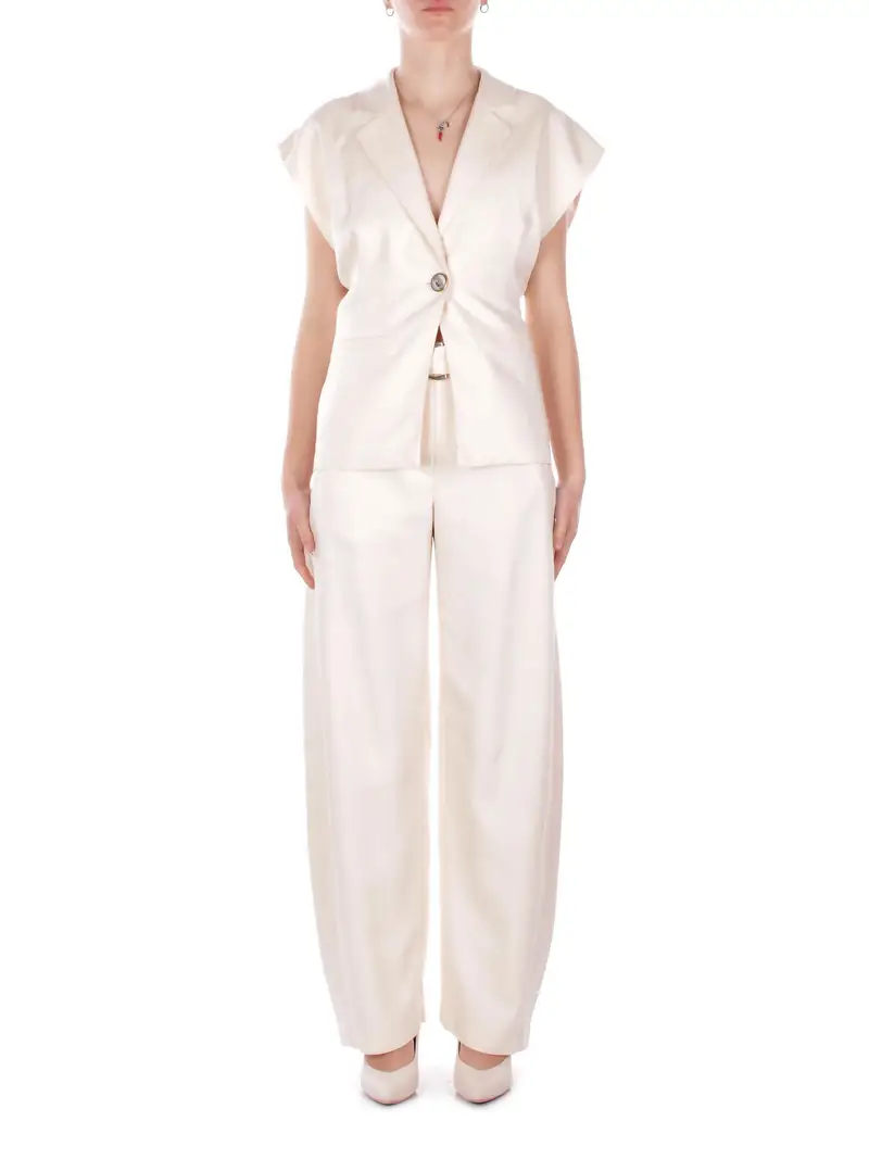 pinko Pantaloni Bianco Bianco Chiari e Naturali