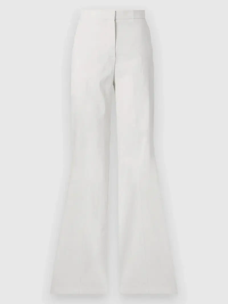 pinko Pantaloni con piega in lino stretch jacopone Bianco