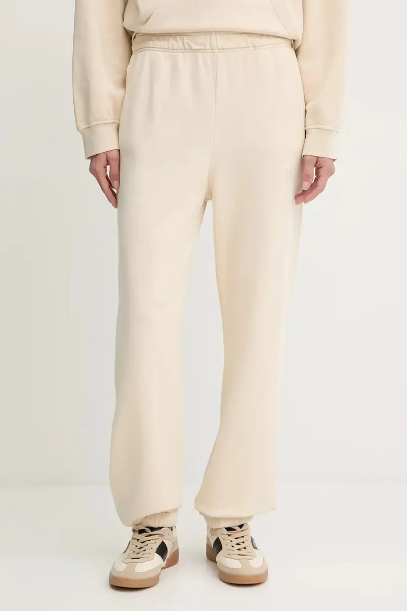 pinko pantaloni tuta di cotone donna colore beige 105508 A2RB
