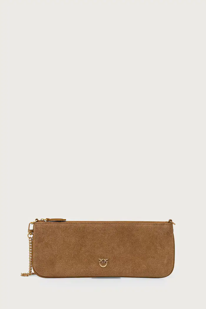 pinko pochette da donna in camoscio Beige
