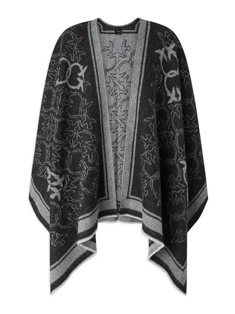 Pinko Poncho Love Birds Nero