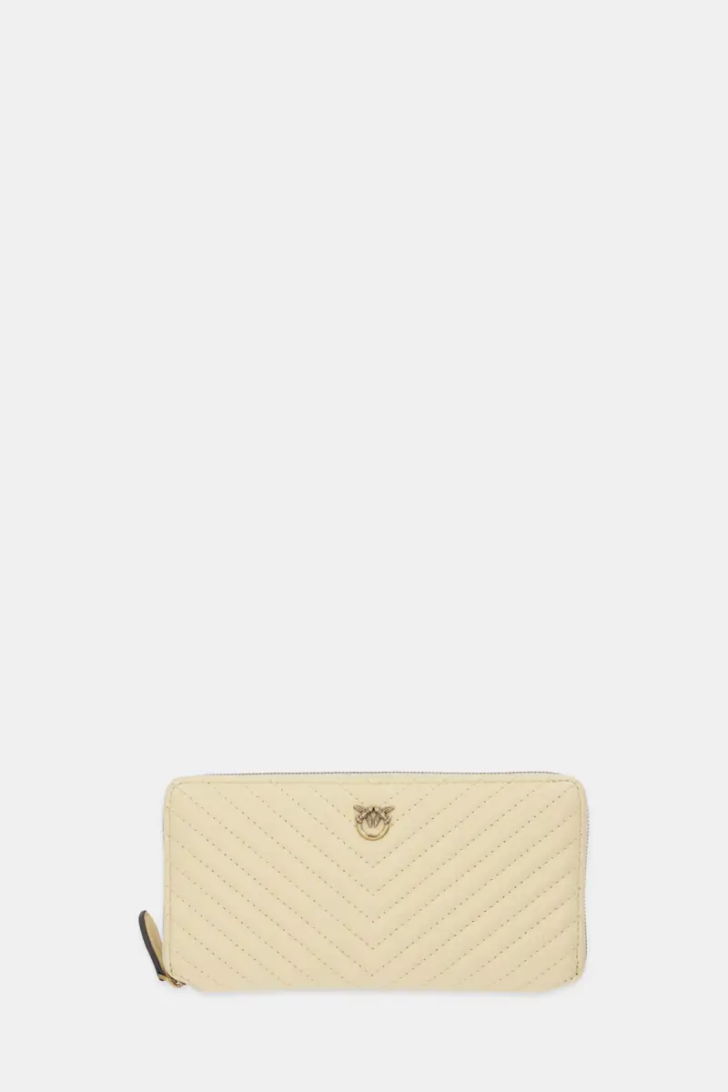 pinko portafoglio in pelle donna colore arancione Beige