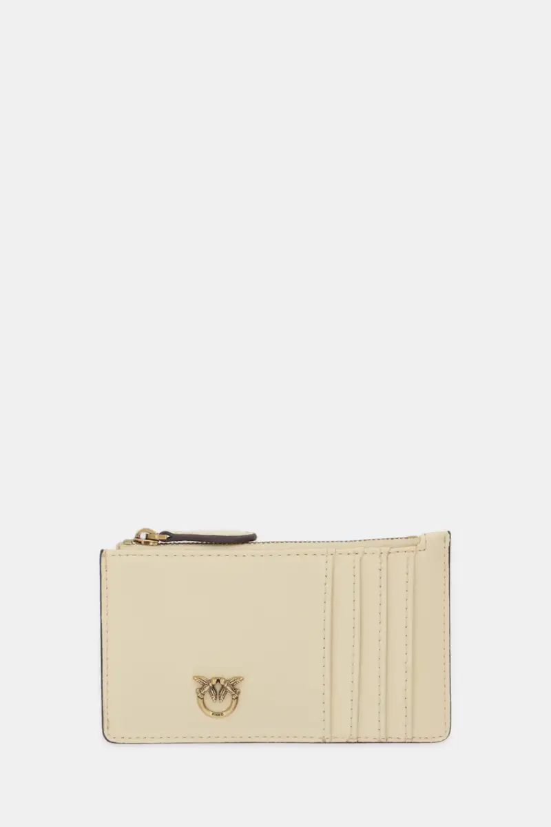 pinko portafoglio in pelle donna colore grigio 100251 A0GK Beige