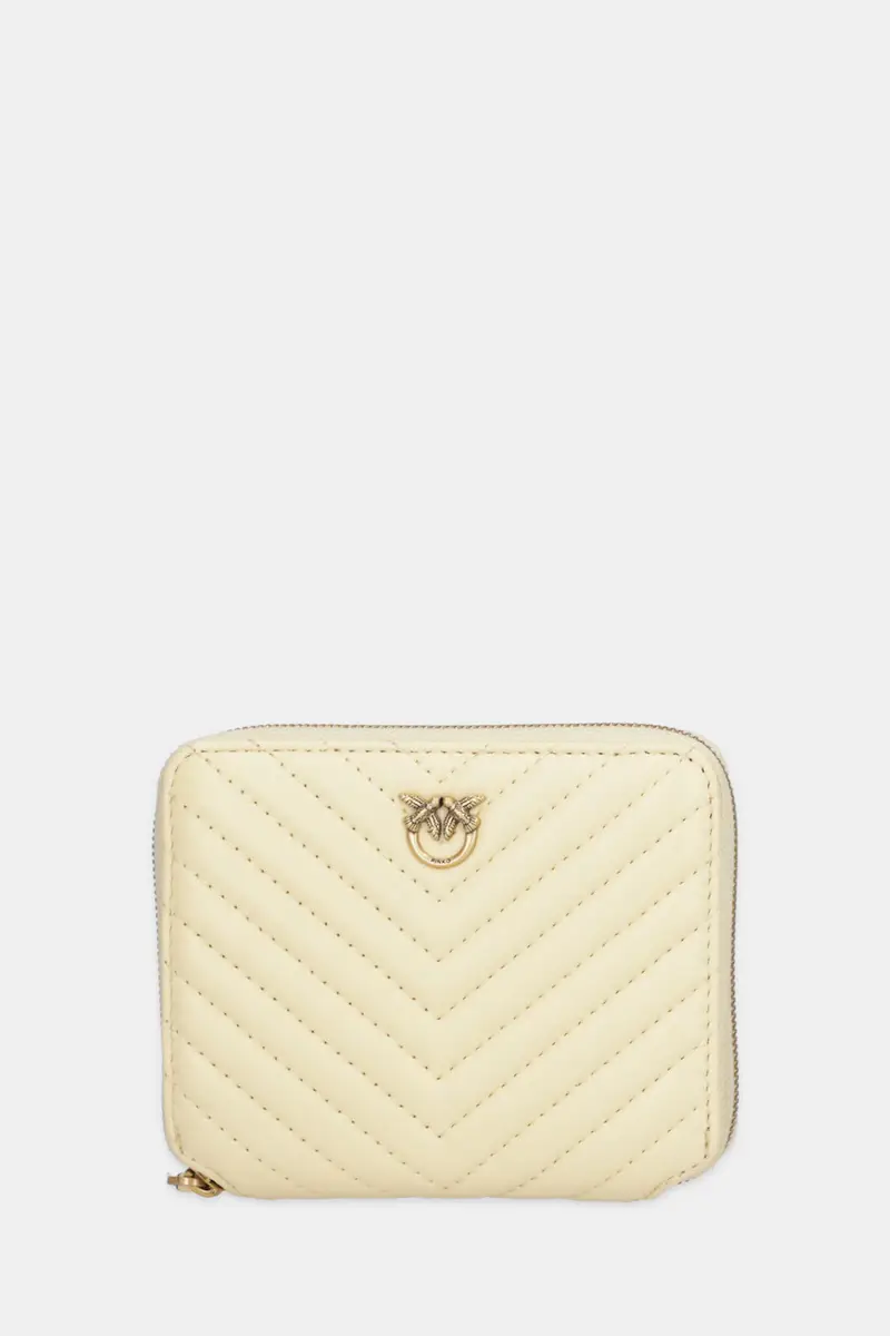 pinko portafoglio in pelle donna colore verde Beige