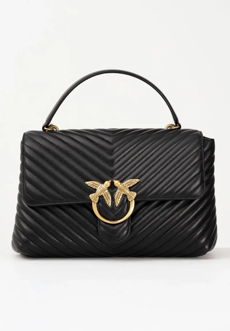 pinko Shopper Big Love Bag Puff nera da donna