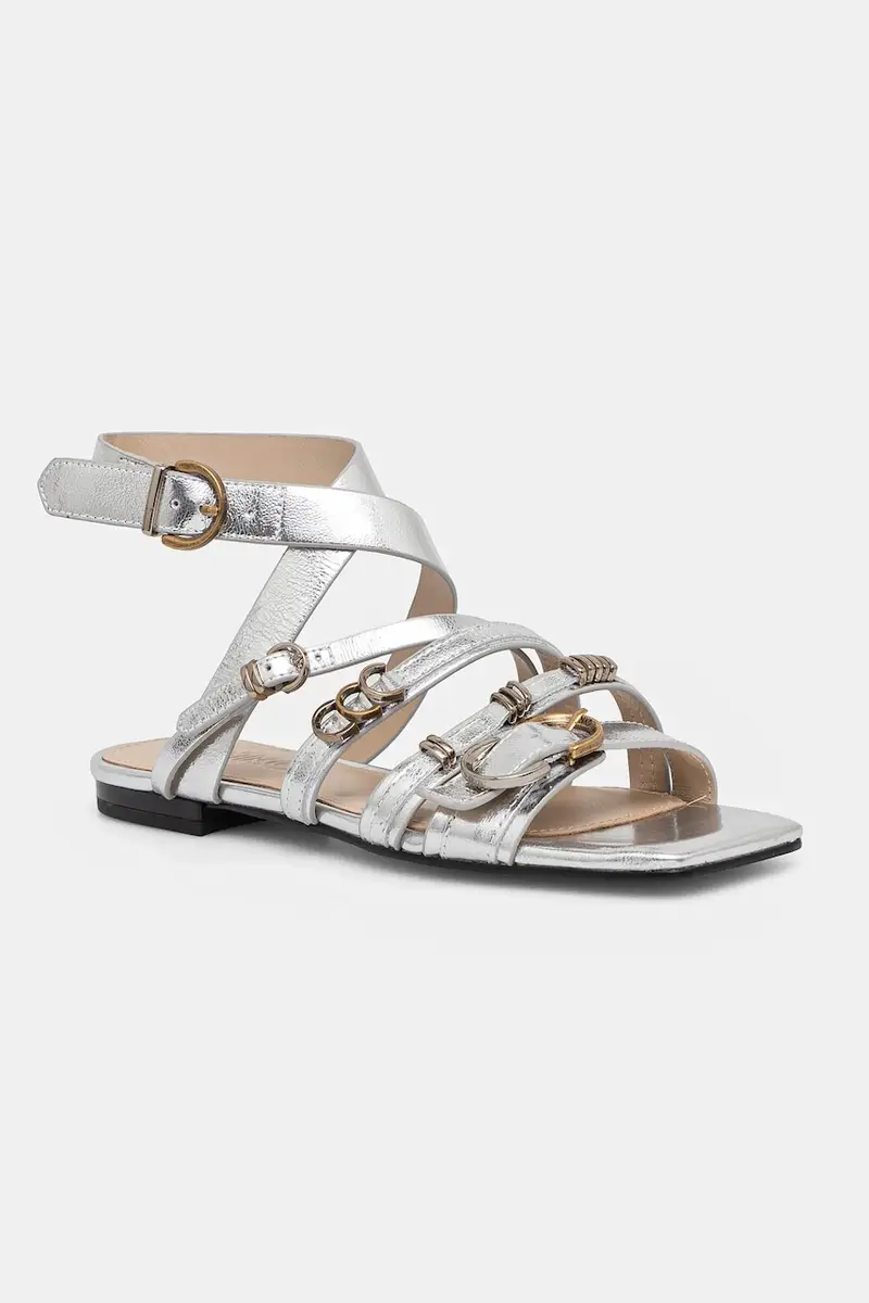 pinko sneakers in pelle Marli donna colore argento SD0317 P049 ZZF