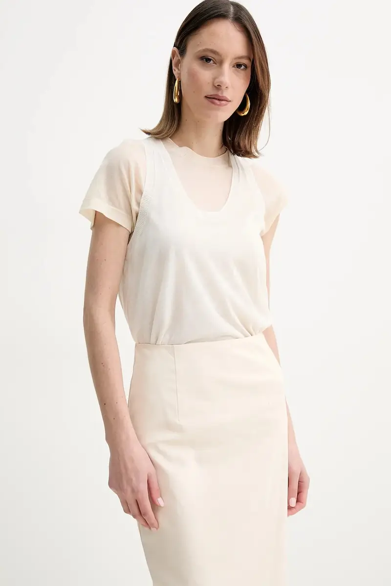 Pinko T-shirt Donna Beige 2212843