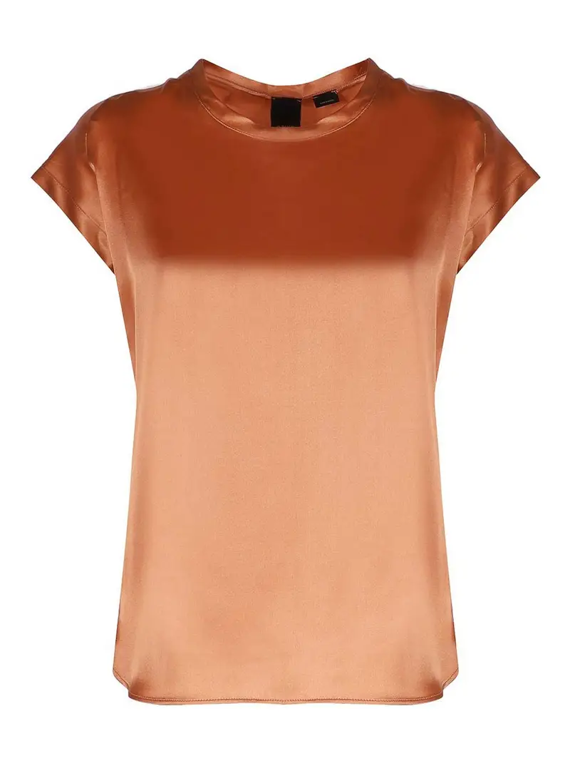 T-shirt in seta Bronzo