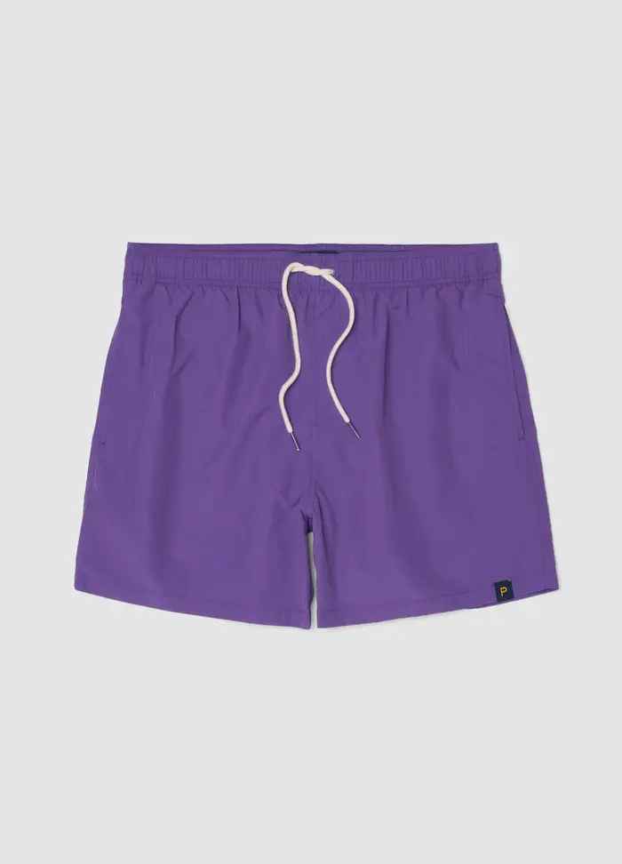 PIOMBO Boxer Da Mare Viola Con Vita Elasticizzata E Coulisse, Uomo, Viola