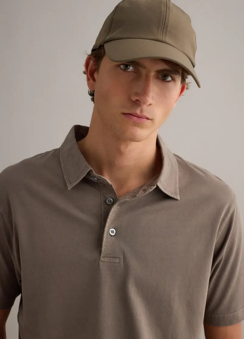 Piombo Contemporary Polo Marrone A Maniche Corte In Puro Cotone Regular Fit, Uomo, Marrone