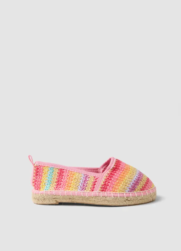 Espadrillas Con Design Intrecciato Multicolor Da Bambina, Multicolor