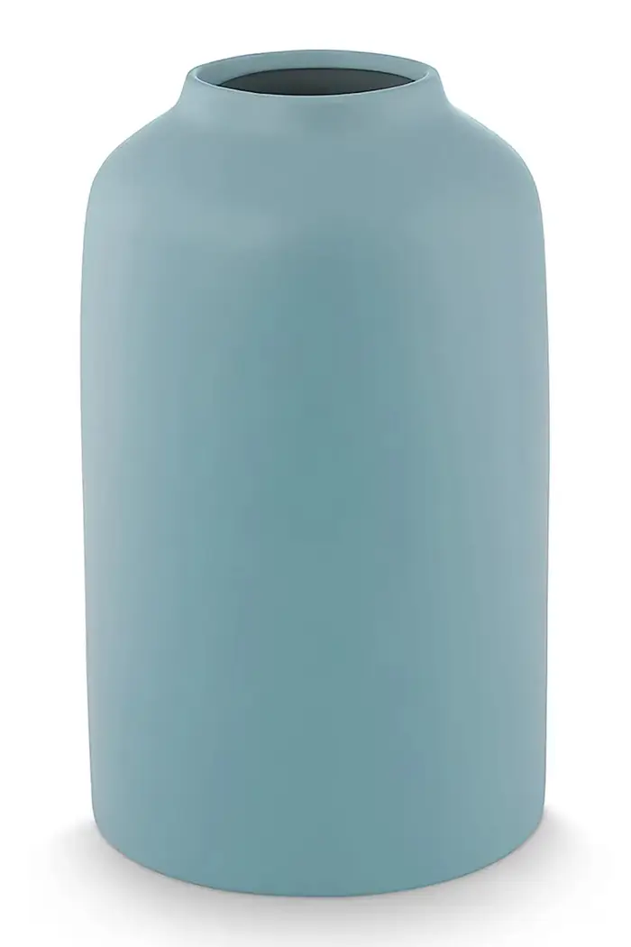 vaso decorativo in ceramica 18 x 18 x 30 cm Blu