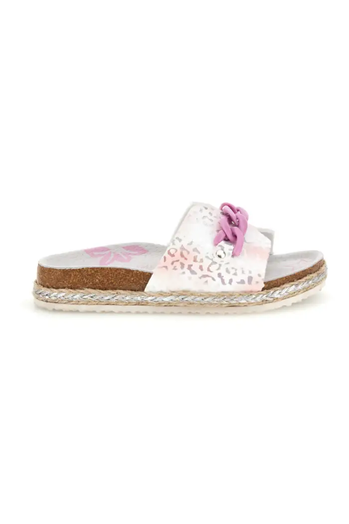 PITT KIDS Ciabatte Bianche con Applicazione Floreale 14436 [BIANCO]