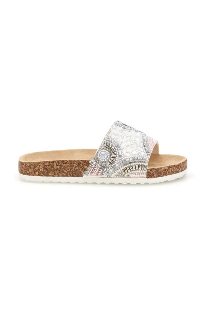 PITT KIDS Ciabatte Bianche con Perline 14615 [BIANCO]