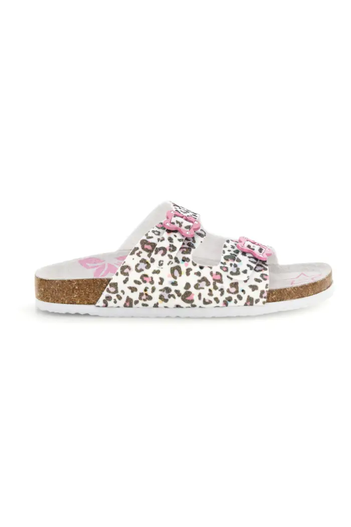 PITT KIDS Ciabatte Bianche con Stampa Animalier 14459 [LEOPARD]