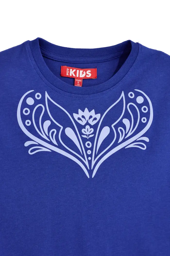 PITT KIDS Completo blu con t-shirt e shorts PT-G-SE-9012 [BLUE] miniatura 3
