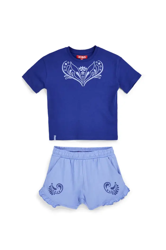PITT KIDS Completo blu con t-shirt e shorts PT-G-SE-9012 [BLUE]