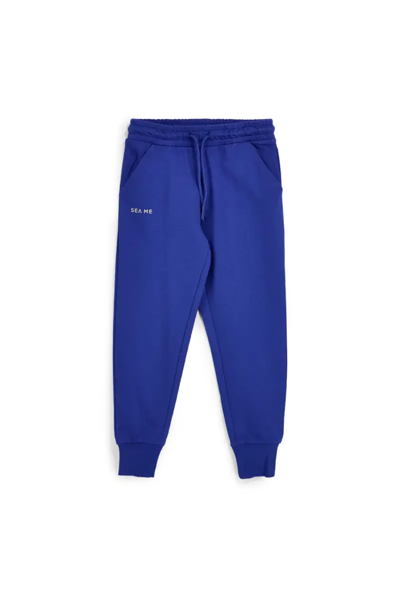 PITT KIDS Pantaloni blu in cotone con coulisse Pt-b-p-9030 [BLU]