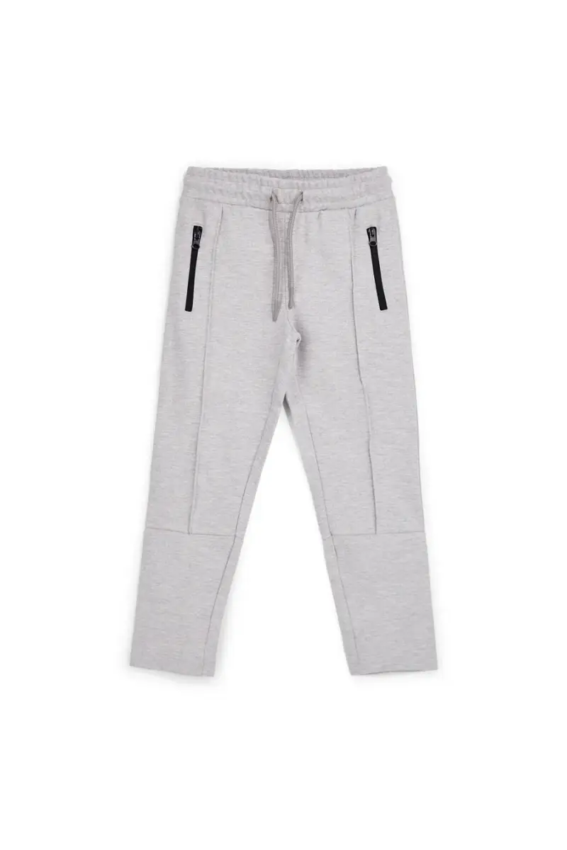 PITT KIDS Pantaloni grigio con coulisse e zip Pt-b-p-9054 [GRIGIO]