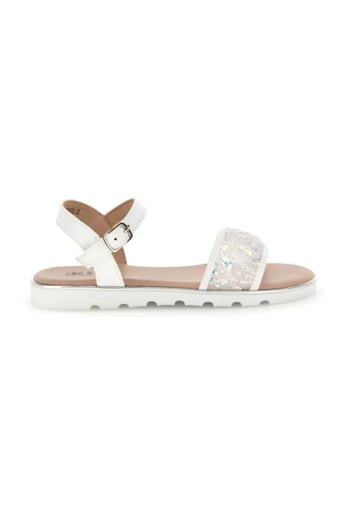 Sandali bianchi con fascia brillante Pitt kids 392637S [BIANCO]