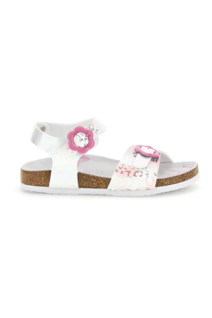 PITT KIDS Sandali Bianchi con Stampa Animalier 14610 [BIANCO]