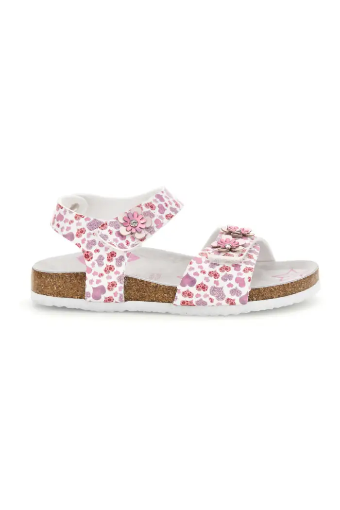 PITT KIDS Sandali Bianchi con Stampa Cuori 14609 [BIANCO